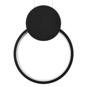 GloboStar® CYCLOS 61073 Κρεμαστό Φωτιστικό Οροφής Design LED CCT 9W 1080lm 300° AC 220-240V – Εναλλαγή Φωτισμού μέσω Διακόπτη On/Off All In One Ψυχρό 6000k+Φυσικό 4500k+Θερμό 2700k Μ21 x Π2.3 x Υ26.5cm – Μαύρο