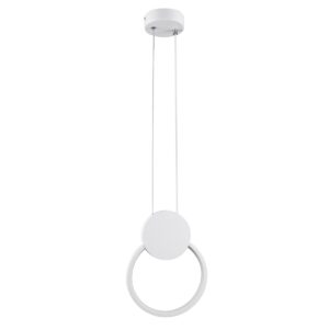 GloboStar® CYCLOS 61074 Κρεμαστό Φωτιστικό Οροφής Design LED CCT 9W 1080lm 300° AC 220-240V – Εναλλαγή Φωτισμού μέσω Διακόπτη On/Off All In One Ψυχρό 6000k+Φυσικό 4500k+Θερμό 2700k Μ21 x Π2.3 x Υ26.5cm – Λευκό