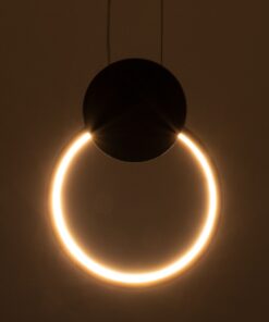 GloboStar® CYCLOS 61075 Κρεμαστό Φωτιστικό Οροφής Design LED CCT 9W 1080lm 300° AC 220-240V – Εναλλαγή Φωτισμού μέσω Διακόπτη On/Off All In One Ψυχρό 6000k+Φυσικό 4500k+Θερμό 2700k Μ21 x Π2.3 x Υ26.5cm – Χρυσό Βούρτσας