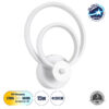 GloboStar® FREDDIE 61077 Φωτιστικό Τοίχου – Απλίκα Design LED CCT 15W 1800lm 300° AC 220-240V – Εναλλαγή Φωτισμού μέσω Διακόπτη On/Off All In One Ψυχρό 6000k+Φυσικό 4500k+Θερμό 2700k Μ20 x Π7.5 x Υ25cm – Λευκό