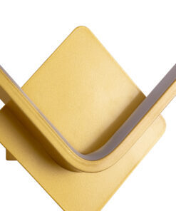 GloboStar® LENA 61081 Φωτιστικό Τοίχου – Απλίκα Design LED CCT 12W 1440lm 300° AC 220-240V – Εναλλαγή Φωτισμού μέσω Διακόπτη On/Off All In One Ψυχρό 6000k+Φυσικό 4500k+Θερμό 2700k Μ25 x Π5.5 x Υ29.5cm – Χρυσό Βούρτσας