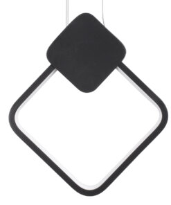 GloboStar® MARY 61082 Κρεμαστό Φωτιστικό Οροφής Design LED CCT 12W 1440lm 300° AC 220-240V – Εναλλαγή Φωτισμού μέσω Διακόπτη On/Off All In One Ψυχρό 6000k+Φυσικό 4500k+Θερμό 2700k Μ20 x Π2.3 x Υ28.5cm – Μαύρο