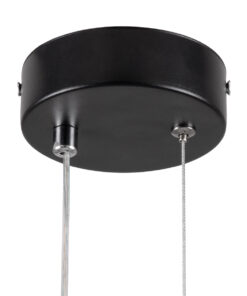 GloboStar® MARY 61082 Κρεμαστό Φωτιστικό Οροφής Design LED CCT 12W 1440lm 300° AC 220-240V – Εναλλαγή Φωτισμού μέσω Διακόπτη On/Off All In One Ψυχρό 6000k+Φυσικό 4500k+Θερμό 2700k Μ20 x Π2.3 x Υ28.5cm – Μαύρο