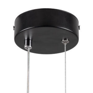 GloboStar® MARY 61082 Κρεμαστό Φωτιστικό Οροφής Design LED CCT 12W 1440lm 300° AC 220-240V – Εναλλαγή Φωτισμού μέσω Διακόπτη On/Off All In One Ψυχρό 6000k+Φυσικό 4500k+Θερμό 2700k Μ20 x Π2.3 x Υ28.5cm – Μαύρο