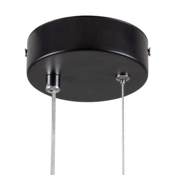 GloboStar® MARY 61082 Κρεμαστό Φωτιστικό Οροφής Design LED CCT 12W 1440lm 300° AC 220-240V – Εναλλαγή Φωτισμού μέσω Διακόπτη On/Off All In One Ψυχρό 6000k+Φυσικό 4500k+Θερμό 2700k Μ20 x Π2.3 x Υ28.5cm – Μαύρο