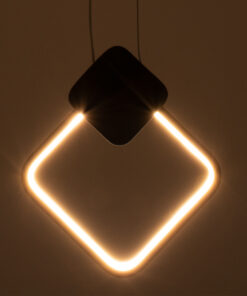 GloboStar® MARY 61082 Κρεμαστό Φωτιστικό Οροφής Design LED CCT 12W 1440lm 300° AC 220-240V – Εναλλαγή Φωτισμού μέσω Διακόπτη On/Off All In One Ψυχρό 6000k+Φυσικό 4500k+Θερμό 2700k Μ20 x Π2.3 x Υ28.5cm – Μαύρο