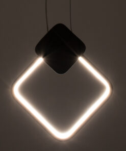 GloboStar® MARY 61082 Κρεμαστό Φωτιστικό Οροφής Design LED CCT 12W 1440lm 300° AC 220-240V – Εναλλαγή Φωτισμού μέσω Διακόπτη On/Off All In One Ψυχρό 6000k+Φυσικό 4500k+Θερμό 2700k Μ20 x Π2.3 x Υ28.5cm – Μαύρο