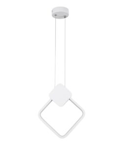 GloboStar® MARY 61083 Κρεμαστό Φωτιστικό Οροφής Design LED CCT 12W 1440lm 300° AC 220-240V – Εναλλαγή Φωτισμού μέσω Διακόπτη On/Off All In One Ψυχρό 6000k+Φυσικό 4500k+Θερμό 2700k Μ20 x Π2.3 x Υ28.5cm – Λευκό