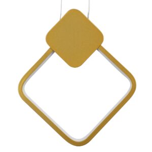 GloboStar® MARY 61084 Κρεμαστό Φωτιστικό Οροφής Design LED CCT 12W 1440lm 300° AC 220-240V – Εναλλαγή Φωτισμού μέσω Διακόπτη On/Off All In One Ψυχρό 6000k+Φυσικό 4500k+Θερμό 2700k Μ20 x Π2.3 x Υ28.5cm – Χρυσό Βούρτσας