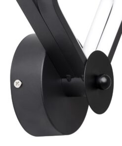 GloboStar® ANNA 61085 Φωτιστικό Τοίχου – Απλίκα Design LED CCT 15W 1800lm 300° AC 220-240V – Εναλλαγή Φωτισμού μέσω Διακόπτη On/Off All In One Ψυχρό 6000k+Φυσικό 4500k+Θερμό 2700k Μ25 x Π8 x Υ30cm – Μαύρο