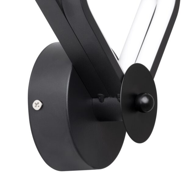 GloboStar® ANNA 61085 Φωτιστικό Τοίχου – Απλίκα Design LED CCT 15W 1800lm 300° AC 220-240V – Εναλλαγή Φωτισμού μέσω Διακόπτη On/Off All In One Ψυχρό 6000k+Φυσικό 4500k+Θερμό 2700k Μ25 x Π8 x Υ30cm – Μαύρο
