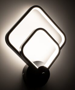 GloboStar® ANNA 61085 Φωτιστικό Τοίχου – Απλίκα Design LED CCT 15W 1800lm 300° AC 220-240V – Εναλλαγή Φωτισμού μέσω Διακόπτη On/Off All In One Ψυχρό 6000k+Φυσικό 4500k+Θερμό 2700k Μ25 x Π8 x Υ30cm – Μαύρο