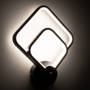GloboStar® ANNA 61085 Φωτιστικό Τοίχου – Απλίκα Design LED CCT 15W 1800lm 300° AC 220-240V – Εναλλαγή Φωτισμού μέσω Διακόπτη On/Off All In One Ψυχρό 6000k+Φυσικό 4500k+Θερμό 2700k Μ25 x Π8 x Υ30cm – Μαύρο
