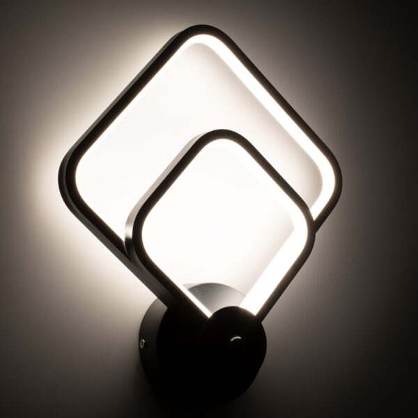 GloboStar® ANNA 61085 Φωτιστικό Τοίχου – Απλίκα Design LED CCT 15W 1800lm 300° AC 220-240V – Εναλλαγή Φωτισμού μέσω Διακόπτη On/Off All In One Ψυχρό 6000k+Φυσικό 4500k+Θερμό 2700k Μ25 x Π8 x Υ30cm – Μαύρο