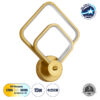 GloboStar® ANNA 61087 Φωτιστικό Τοίχου – Απλίκα Design LED CCT 15W 1800lm 300° AC 220-240V – Εναλλαγή Φωτισμού μέσω Διακόπτη On/Off All In One Ψυχρό 6000k+Φυσικό 4500k+Θερμό 2700k Μ25 x Π8 x Υ30cm – Χρυσό Βούρτσας