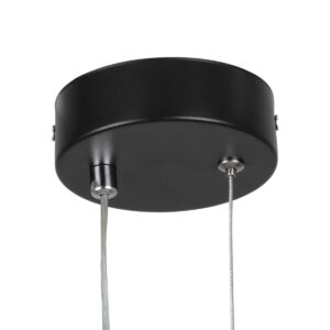 GloboStar® ILDI 61088 Κρεμαστό Φωτιστικό Οροφής Design LED CCT 12W 1440lm 300° AC 220-240V – Εναλλαγή Φωτισμού μέσω Διακόπτη On/Off All In One Ψυχρό 6000k+Φυσικό 4500k+Θερμό 2700k Μ10 x Π2.3 x Υ38cm – Μαύρο