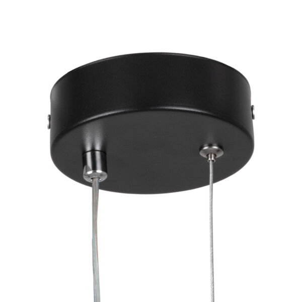 GloboStar® ILDI 61088 Κρεμαστό Φωτιστικό Οροφής Design LED CCT 12W 1440lm 300° AC 220-240V – Εναλλαγή Φωτισμού μέσω Διακόπτη On/Off All In One Ψυχρό 6000k+Φυσικό 4500k+Θερμό 2700k Μ10 x Π2.3 x Υ38cm – Μαύρο