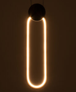 GloboStar® ILDI 61088 Κρεμαστό Φωτιστικό Οροφής Design LED CCT 12W 1440lm 300° AC 220-240V – Εναλλαγή Φωτισμού μέσω Διακόπτη On/Off All In One Ψυχρό 6000k+Φυσικό 4500k+Θερμό 2700k Μ10 x Π2.3 x Υ38cm – Μαύρο