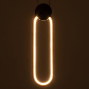 GloboStar® ILDI 61088 Κρεμαστό Φωτιστικό Οροφής Design LED CCT 12W 1440lm 300° AC 220-240V – Εναλλαγή Φωτισμού μέσω Διακόπτη On/Off All In One Ψυχρό 6000k+Φυσικό 4500k+Θερμό 2700k Μ10 x Π2.3 x Υ38cm – Μαύρο