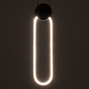 GloboStar® ILDI 61088 Κρεμαστό Φωτιστικό Οροφής Design LED CCT 12W 1440lm 300° AC 220-240V – Εναλλαγή Φωτισμού μέσω Διακόπτη On/Off All In One Ψυχρό 6000k+Φυσικό 4500k+Θερμό 2700k Μ10 x Π2.3 x Υ38cm – Μαύρο