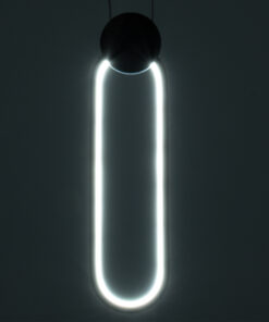 GloboStar® ILDI 61088 Κρεμαστό Φωτιστικό Οροφής Design LED CCT 12W 1440lm 300° AC 220-240V – Εναλλαγή Φωτισμού μέσω Διακόπτη On/Off All In One Ψυχρό 6000k+Φυσικό 4500k+Θερμό 2700k Μ10 x Π2.3 x Υ38cm – Μαύρο