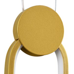 GloboStar® ILDI 61090 Κρεμαστό Φωτιστικό Οροφής Design LED CCT 12W 1440lm 300° AC 220-240V – Εναλλαγή Φωτισμού μέσω Διακόπτη On/Off All In One Ψυχρό 6000k+Φυσικό 4500k+Θερμό 2700k Μ10 x Π2.3 x Υ38cm – Χρυσό Βούρτσας