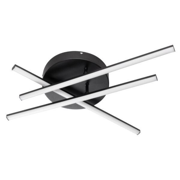 GloboStar® DRACO 61093 Φωτιστικό Οροφής Γραμμικό Linear Design LED CCT 45W 5535lm 120° AC 220-240V – Εναλλαγή Φωτισμού μέσω Τηλεχειριστηρίου All In One Ψυχρό 6000k+Φυσικό 4500k+Θερμό 2700k Dimmable Φ50 x Υ11cm – Μαύρο – 3 Years Warranty