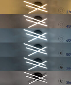 GloboStar® DRACO 61094 Φωτιστικό Οροφής Γραμμικό Linear Design LED CCT 45W 5535lm 120° AC 220-240V – Εναλλαγή Φωτισμού μέσω Τηλεχειριστηρίου All In One Ψυχρό 6000k+Φυσικό 4500k+Θερμό 2700k Dimmable Φ50 x Υ11cm – Λευκό – 3 Years Warranty