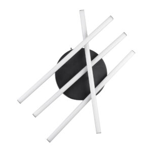 GloboStar® DRACO 61095 Φωτιστικό Οροφής Γραμμικό Linear Design LED CCT 60W 7380lm 120° AC 220-240V – Εναλλαγή Φωτισμού μέσω Τηλεχειριστηρίου All In One Ψυχρό 6000k+Φυσικό 4500k+Θερμό 2700k Dimmable Φ60 x Υ11cm – Μαύρο – 3 Years Warranty