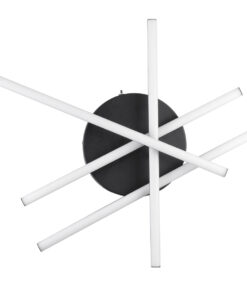 GloboStar® DRACO 61095 Φωτιστικό Οροφής Γραμμικό Linear Design LED CCT 60W 7380lm 120° AC 220-240V – Εναλλαγή Φωτισμού μέσω Τηλεχειριστηρίου All In One Ψυχρό 6000k+Φυσικό 4500k+Θερμό 2700k Dimmable Φ60 x Υ11cm – Μαύρο – 3 Years Warranty