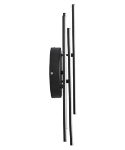 GloboStar® DRACO 61095 Φωτιστικό Οροφής Γραμμικό Linear Design LED CCT 60W 7380lm 120° AC 220-240V – Εναλλαγή Φωτισμού μέσω Τηλεχειριστηρίου All In One Ψυχρό 6000k+Φυσικό 4500k+Θερμό 2700k Dimmable Φ60 x Υ11cm – Μαύρο – 3 Years Warranty