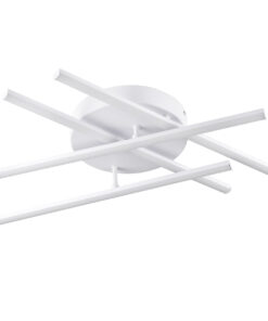 GloboStar® DRACO 61096 Φωτιστικό Οροφής Γραμμικό Linear Design LED CCT 60W 7380lm 120° AC 220-240V – Εναλλαγή Φωτισμού μέσω Τηλεχειριστηρίου All In One Ψυχρό 6000k+Φυσικό 4500k+Θερμό 2700k Dimmable Φ60 x Υ11cm – Λευκό – 3 Years Warranty