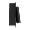 GloboStar® MANHATTAN 61097 Μοντέρνο Χωνευτό Φωτιστικό Τοίχου – Απλίκα Ξενοδοχείου Bed Side LED 3W 405lm 36° AC 220-240V – Reading Light – Μ7 x Π7 x Υ17cm – Φυσικό Λευκό 4500K – Μαύρο