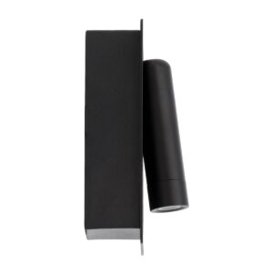 GloboStar® MANHATTAN 61097 Μοντέρνο Χωνευτό Φωτιστικό Τοίχου – Απλίκα Ξενοδοχείου Bed Side LED 3W 405lm 36° AC 220-240V – Reading Light – Μ7 x Π7 x Υ17cm – Φυσικό Λευκό 4500K – Μαύρο