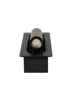 GloboStar® MANHATTAN 61097 Μοντέρνο Χωνευτό Φωτιστικό Τοίχου – Απλίκα Ξενοδοχείου Bed Side LED 3W 405lm 36° AC 220-240V – Reading Light – Μ7 x Π7 x Υ17cm – Φυσικό Λευκό 4500K – Μαύρο