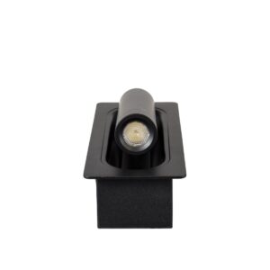 GloboStar® MANHATTAN 61097 Μοντέρνο Χωνευτό Φωτιστικό Τοίχου – Απλίκα Ξενοδοχείου Bed Side LED 3W 405lm 36° AC 220-240V – Reading Light – Μ7 x Π7 x Υ17cm – Φυσικό Λευκό 4500K – Μαύρο