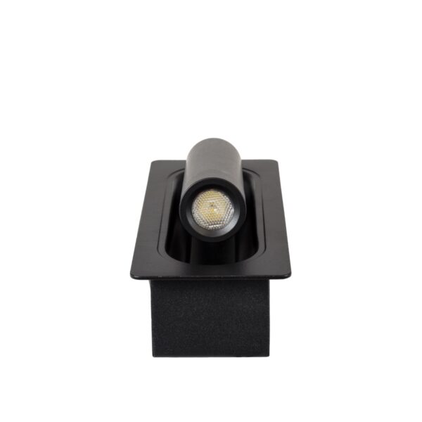 GloboStar® MANHATTAN 61097 Μοντέρνο Χωνευτό Φωτιστικό Τοίχου – Απλίκα Ξενοδοχείου Bed Side LED 3W 405lm 36° AC 220-240V – Reading Light – Μ7 x Π7 x Υ17cm – Φυσικό Λευκό 4500K – Μαύρο