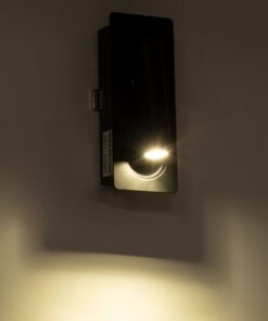 GloboStar® MANHATTAN 61097 Μοντέρνο Χωνευτό Φωτιστικό Τοίχου – Απλίκα Ξενοδοχείου Bed Side LED 3W 405lm 36° AC 220-240V – Reading Light – Μ7 x Π7 x Υ17cm – Φυσικό Λευκό 4500K – Μαύρο