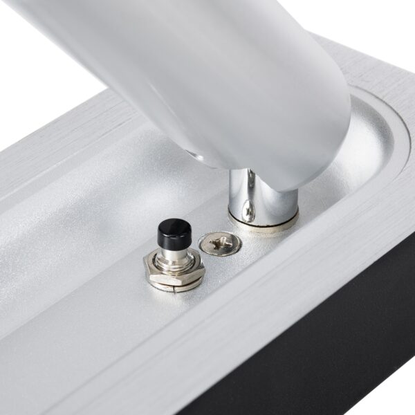 GloboStar® MANHATTAN 61099 Μοντέρνο Χωνευτό Φωτιστικό Τοίχου – Απλίκα Ξενοδοχείου Bed Side LED 3W 405lm 36° AC 220-240V – Reading Light – Μ7 x Π7 x Υ17cm – Φυσικό Λευκό 4500K – Νίκελ Βούρτσας