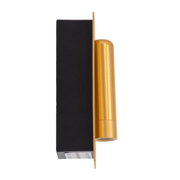 GloboStar® MANHATTAN 61100 Μοντέρνο Χωνευτό Φωτιστικό Τοίχου – Απλίκα Ξενοδοχείου Bed Side LED 3W 405lm 36° AC 220-240V – Reading Light – Μ7 x Π7 x Υ17cm – Φυσικό Λευκό 4500K – Χρυσό Βούρτσας