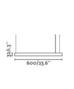 Faro Barcelona VICO 600 Κρεμαστό Φωτιστικό LED με Χωνευτό Κουβούκλιο σε Μαύρο Χρώμα 15W 2700K – 61105