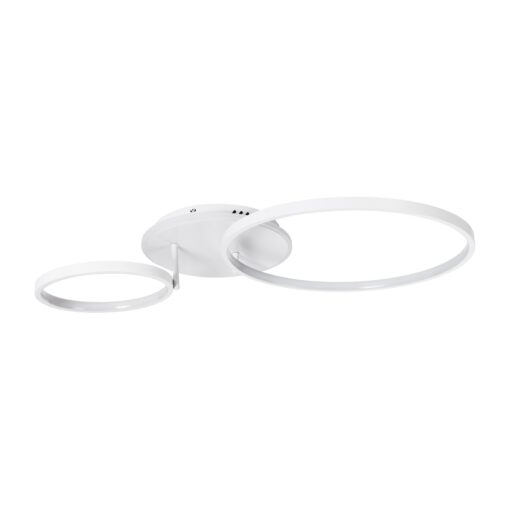 GloboStar® NEMESIS 61106 Φωτιστικό Οροφής Δαχτυλίδι-Κύκλος LED CCT 67W 7573lm 360° AC 220-240V – Εναλλαγή Φωτισμού μέσω Τηλεχειριστηρίου All In One Ψυχρό 6000k+Φυσικό 4500k+Θερμό 2700k Dimmable Φ25+45cm+BackLight – Λευκό – 3 Years Warranty