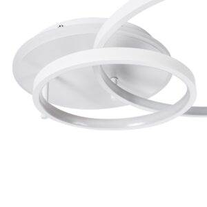 GloboStar® NEMESIS 61106 Φωτιστικό Οροφής Δαχτυλίδι-Κύκλος LED CCT 67W 7573lm 360° AC 220-240V – Εναλλαγή Φωτισμού μέσω Τηλεχειριστηρίου All In One Ψυχρό 6000k+Φυσικό 4500k+Θερμό 2700k Dimmable Φ25+45cm+BackLight – Λευκό – 3 Years Warranty