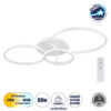 GloboStar® NEMESIS 61109 Φωτιστικό Οροφής Δαχτυλίδι-Κύκλος LED CCT 98W 11858lm 360° AC 220-240V – Εναλλαγή Φωτισμού μέσω Τηλεχειριστηρίου All In One Ψυχρό 6000k+Φυσικό 4500k+Θερμό 2700k Dimmable Φ25+35+45cm+BackLight – Λευκό – 3 Years Warranty