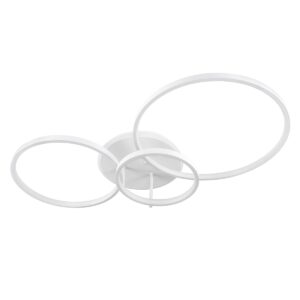 GloboStar® NEMESIS 61109 Φωτιστικό Οροφής Δαχτυλίδι-Κύκλος LED CCT 98W 11858lm 360° AC 220-240V – Εναλλαγή Φωτισμού μέσω Τηλεχειριστηρίου All In One Ψυχρό 6000k+Φυσικό 4500k+Θερμό 2700k Dimmable Φ25+35+45cm+BackLight – Λευκό – 3 Years Warranty
