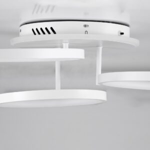 GloboStar® NEMESIS 61109 Φωτιστικό Οροφής Δαχτυλίδι-Κύκλος LED CCT 98W 11858lm 360° AC 220-240V – Εναλλαγή Φωτισμού μέσω Τηλεχειριστηρίου All In One Ψυχρό 6000k+Φυσικό 4500k+Θερμό 2700k Dimmable Φ25+35+45cm+BackLight – Λευκό – 3 Years Warranty