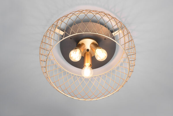 Φωτιστικό Οροφής Trio Lighting TAMIL  3x E27 Ορείχαλκος Ματ Μεταλλικό   – 611100308