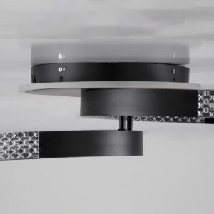 GloboStar® DIAMOND 61111 Φωτιστικό Οροφής Δαχτυλίδι-Κύκλος LED CCT 67W 8078lm 360° AC 220-240V – Εναλλαγή Φωτισμού μέσω Τηλεχειριστηρίου All In One Ψυχρό 6000k+Φυσικό 4500k+Θερμό 2700k Dimmable Φ30+40cm+BackLight – Μαύρο – 3 Years Warranty