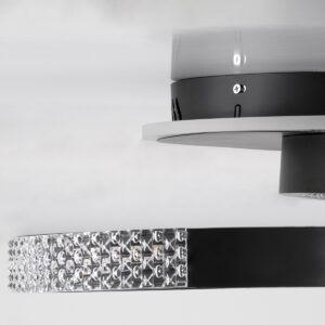 GloboStar® DIAMOND 61111 Φωτιστικό Οροφής Δαχτυλίδι-Κύκλος LED CCT 67W 8078lm 360° AC 220-240V – Εναλλαγή Φωτισμού μέσω Τηλεχειριστηρίου All In One Ψυχρό 6000k+Φυσικό 4500k+Θερμό 2700k Dimmable Φ30+40cm+BackLight – Μαύρο – 3 Years Warranty