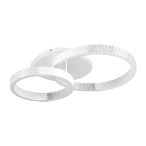 GloboStar® DIAMOND 61112 Φωτιστικό Οροφής Δαχτυλίδι-Κύκλος LED CCT 67W 8078lm 360° AC 220-240V – Εναλλαγή Φωτισμού μέσω Τηλεχειριστηρίου All In One Ψυχρό 6000k+Φυσικό 4500k+Θερμό 2700k Dimmable Φ30+40cm+BackLight – Λευκό – 3 Years Warranty